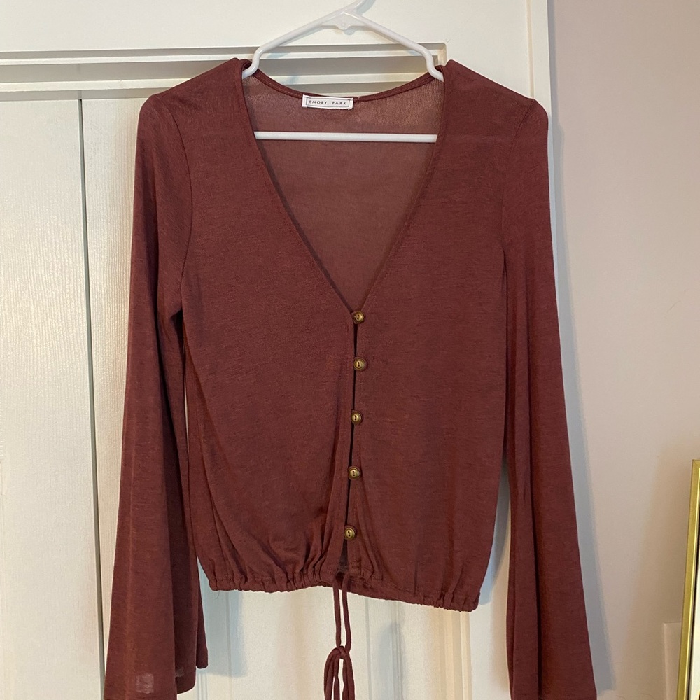 NWOT Emory Park Bell Sleeve Top